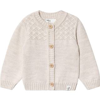 Little Jalo Strikket Cardigan Cremefarvet 74 cm  Creme  74 cm  Unisex