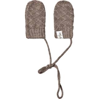 Little Jalo Strikkede Babyvanter Wood Brown 74/80 cm  Brun  74/80 cm  Unisex