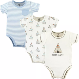 R?rt af naturen unisex baby organisk bomuld bodysuits teepee 6-9 m?neder
