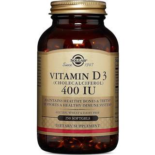 Solgar - Vitamin D3 (Cholecalciferol) 10 mcg (400 IU), 250 kapsler