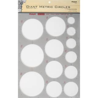 Pickett Giant Metric Circles Template Circle Range 25 mm til 85 mm i diameter (1301i)