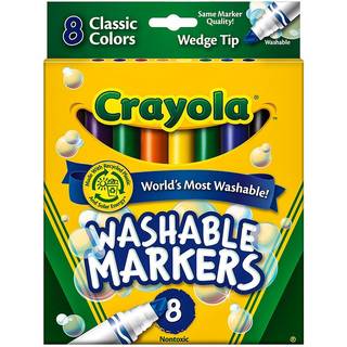 Crayola Ultra Clean Washingable Markers Wedge Tip Assorterede farver 8 Count 58-7208