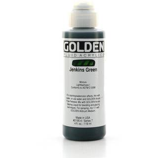 Fluid Acrylics af Golden Jenkins Green 4 Fl. oz. Blaske professionel akrylmaling halvtransparent