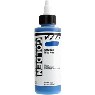 Akryl med høj strømning af Golden Cerulean Blue Hue 4 FL. oz. Blaske professionel akrylmaling uigennemsigtig