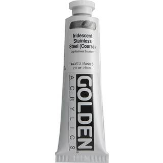 Golden Heavy Body Acrylics Iriserende rustfrit stål (grov) 2 fl. oz. / 59 ml krukke professionel akrylmaling