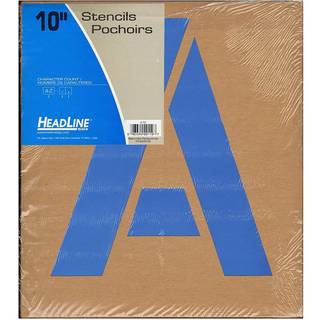 Overskriftskilt 110 stencil s?t 10-tommer store bogstaver a til z (110)