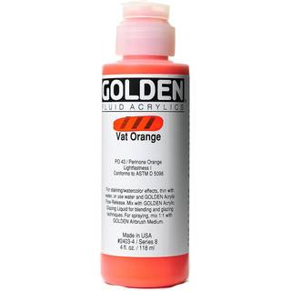 Golden Fluid Acrylic 4 ounce flaske moms orange (2403-4)