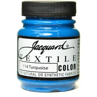 Jacquard stofmaling til t?j - 2,25 oz tekstilfarve turkis blade stof bl?dt - permanent og farvefast - professionel kvalitet maling lavet i USA -