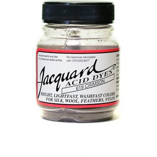 Jacquard Acid Dye - Crimson - 1/2 oz netto wt - syrefarvestof til uld - silke - fjer - og nyloner - str?lende farvefolie og st?rkt koncentreret