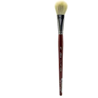 Silver Brush Limited 5519S-3/4 Silver Mop White Oval Paintbrush til olie akryl akvarelpasteller og kulst?rrelse 3/4 tommer kort h?ndtag
