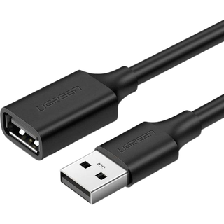 UGREEN USB-A 2.0 han-til-hun-kabel, 2m - sort