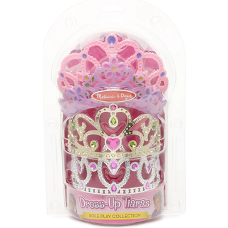 Melissa & Doug Dress-Up Tiaras til kostume rollespil (4 stk) Pink Purple Silver Gold