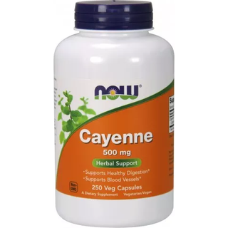Cayenne, 500 mg - 100 vegetabilske kapsler