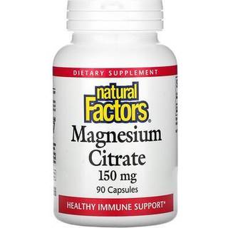 Natural Factors – Magnesiumcitrat 150 mg (90 kapsler)