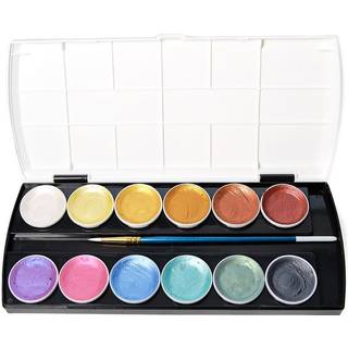 Jack Richeson Semi-Moist Collegiate Watercolors 12 Metallic Colors