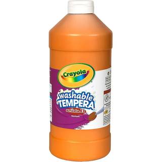 Crayola vaskbar tempera maling til børn orange maling klasselokale forsyninger ikke-toksisk 32 oz klemme flaske