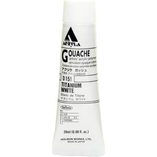 Holbein Acryla Gouache Artists Acryl Polymer Emulsion 20ml Titanium White (D151)