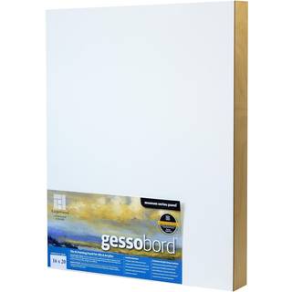 Ampersand Art Supply Gesso Wood Maleri Panel: Museum Series Gessobord 16 """" X 20 """" 2 """" Vugget profil