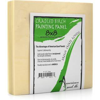 Amerikansk staffeli 8 tommer med 8 tommer med 1 5/8 tommer dybt vugget malerpanel