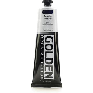 Åbn langsomtørrende akryl af Golden Prussian Blue Hue 5 fl oz. Rør professionel akrylmaling halvtransparent
