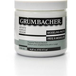 Grumbacher Hyplar Modelling Paste Artists 'Acrylic & Oil Paint Medium 16 oz. Jar -pakke kan variere