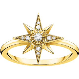 Thomas Sabo TR2299-414-14 Damenring Stern Silber vergoldet