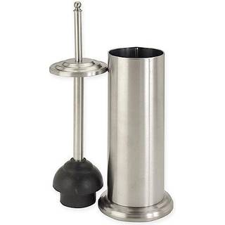 Bath Bliss Cylinder Fritstående toiletstemplet & Holder Water & Rust Resistent Dekorativt rustfrit stål
