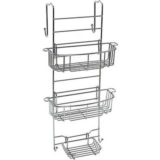 Zenna Home Hanging Shower Caddy over døren Rust Resistent med 2 opbevaringskurve Sæbefad Razor Indehavere og Hooks Badeværelse eller køkkenhyldea