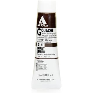 Holbein Acryla Designer Gouache brændt umber 20 ml rør