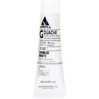 Holbein Acryla Gouache Artists Acryl Polymer Emulsion 20ml Chinese White (D152)