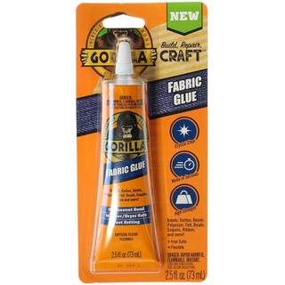 Gorilla Vandtæt Tekstillim, Klar (ca. 71 g) - Hurtigtørrende, permanent, fleksibelt lim til tekstil og pynt (Ingen syning)