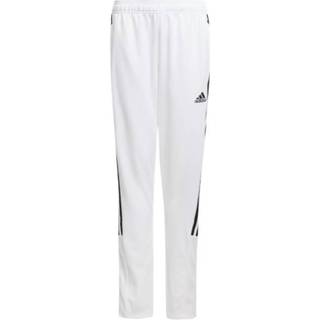 adidas Børns Tiro Track Pants Hvid/Sort (Str. S) - Fugttransporterende AEROREADY, Normal pasform til træning og leg i hverdagen