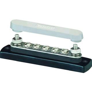 Klemrække Blue Sea Systems Common Mini BusBar, 5 x #8-32 (M4) + 2 x #10-32 (M5), 100 A, med låg