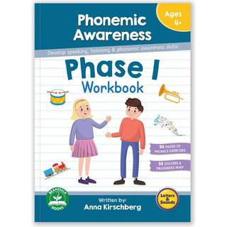 Junior Learning Fase 1 Phonemic Awareness Workbook - Udvikle tale og fonemisk bevidsthedsevner flerfarvet