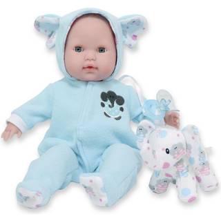 JC Toys 15 """" Realistic Soft Body Baby Doll With Open/Close Eyes Berenguer Boutique | Elephant Hooded Onesie tema | Blå | Alder 2