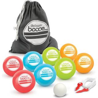 GoSports 90 mm Blødt Bocce-sæt - 8 vægtede bolde med Pallino og etui, indendørs eller udendørs
