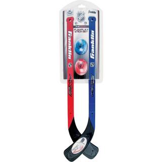 Franklin Sports Mini Hockey Flex Stick and Ball Set - Spil knæhockey når som helst hvor som helst - Kids Hockey Set - NHL - Inkluder 2 mini -pind