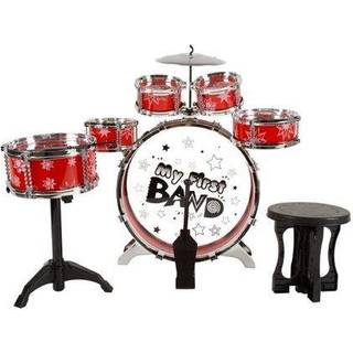 Toy Drum Set til Kids 7 Piece Set med Bass Drum med fodpedal Tom Drums Cymbal Stave og Drumsticks til småbørn drenge og piger af hey! Spil!