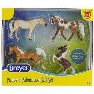 Breyer Horses Stablemates Pintos & Palominos Collection | 4 hestes?t | 1:32 skala | 3,75 """" x 2,5 """" | Hestleget?j | Model #6226