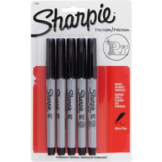 Sharpie 37665pp Permanente markører Ultra Fine Point Black 5/Pack