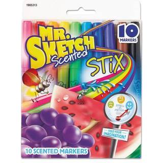 Mr.Sketch duftende vaskbare mark?r s?t 10/pkg-stix