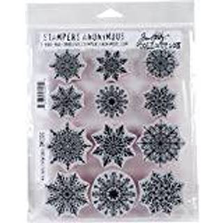 Stampere Anonym Mini Swirley Snowflakes Tim Holtz Cling Stamps 7 """" X 8.5 """"