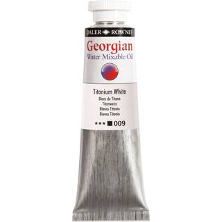 Georgian Water Mixable Oil Colour, vandopløselig oliefarve 37 ml Titanium White 009