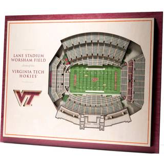 Youthefan NCAA Virginia Tech Hokies 5 -lags Stadiumview 3d Wall Art - Lane Stadium Worsham Field