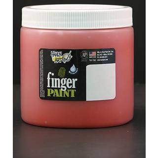 Praktisk kunstvaskbar fingeraktivitet maling 16 ounce orange