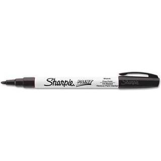 Sharpie Oil -Based Paint Marker Fine Point Black 1 Count - Fantastisk til rockmaleri