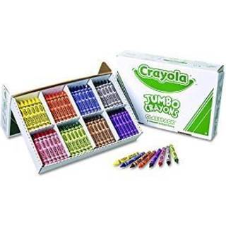 Crayola Jumbo Crayons Classpack 200 t?ller sm?b?rn farveblyanter bulk skoleartikler til l?rere 8 farver