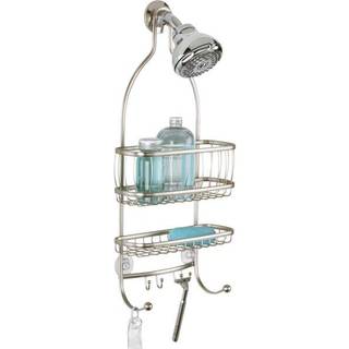 Idesign York Metal Wire h?ngende brusebad Caddy Ekstra bred plads til shampoo balsam og s?be med kroge til barbermaskiner og mere 10 """" x 4 """" x