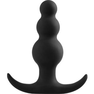 Anal Eventyr Platinum - perleret anal plug (sort)