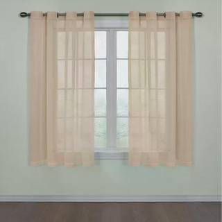 CurtainFresh lugt neutraliserende ren voile grommet vinduesgardin til sovev?relse eller stue (1 panel) 59 i x 63 i latte